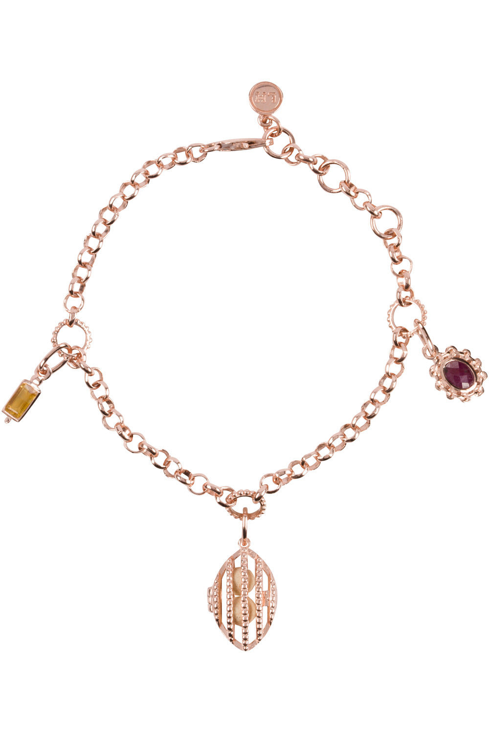 Crest Charm Bracelet - Rose Gold