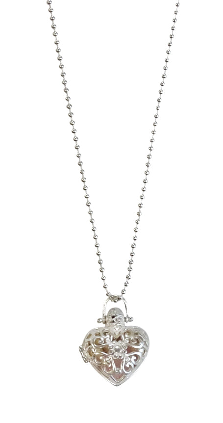 Sterling Silver Heart Fragrance Necklace